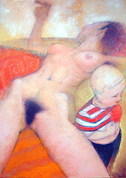 Suck - Oil and Wax on Canvas